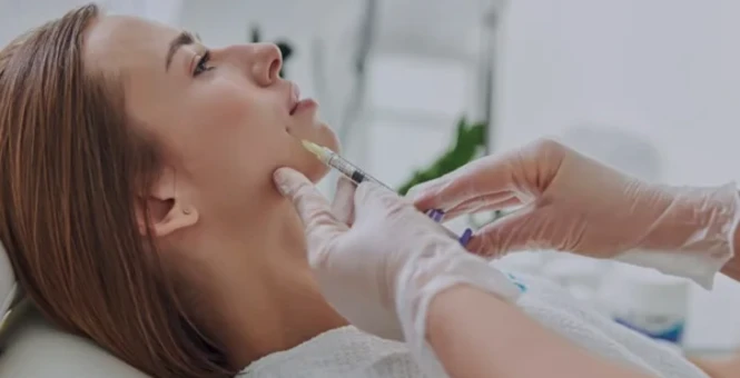 Aplicación de HarmonyCa, blend de ácido hialurónico e hidroxiapatita de calcio, en la línea mandibular